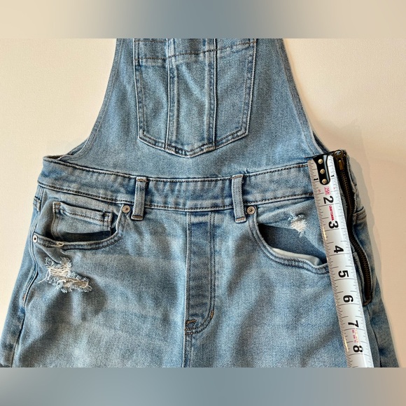 American Eagle Outfitters Mom Denim Distressed Overalls - Picture 5 of 13